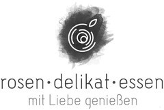 rosen delikat essen mit Liebe genießen