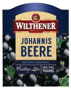 WILTHENER JOHANNISBEERE FRUCHTIG & KRAFTVOLL Fruchtiger Likör 18% VOL. 700ML