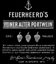 FEUERHEERD'S FEINER ALTER PORTWEIN DREI TRAUBEN