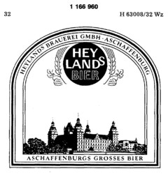 HEYLANDs BIER   ASCHAFFENBURGS GROßES BIER