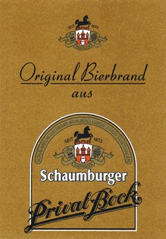 Original Bierbrand aus Schaumburger PrivatBock