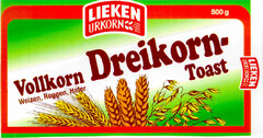 LIEKEN URKORN Vollkorn Dreikorn-Toast