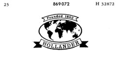 Founded 1862 HOLLANDER