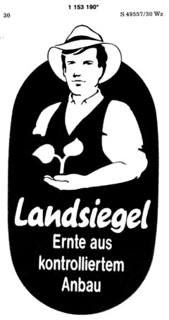 Landsiegel  Ernte aus kontrolliertem Anbau