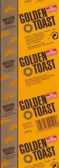 GOLDEN TOAST Weizentoast