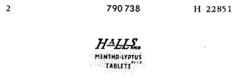 HALLS MENTHO-LYPTUS TABLETS