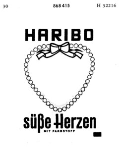 HARIBO süße Herzen MIT FARBSTOFF