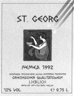 ST. GEORG NEMEA 1992 GRIECHISCHER QUALITÄTSWEIN LIEBLICH