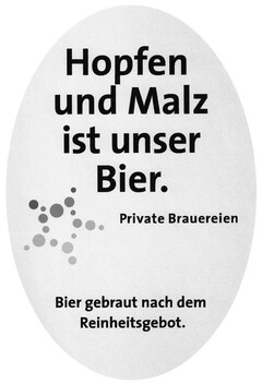 Hopfen und Malz ist unser Bier. Private Brauereien Bier gebraut nach dem Reinheitsgebot.