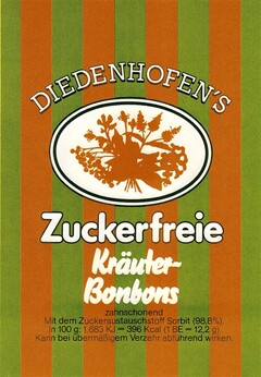 DIEDENHOFEN`S Zuckerfreie Kräuter- Bonbons