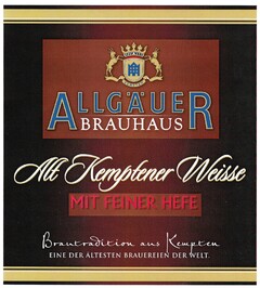 ALLGÄUER BRAUHAUS Alt Kemptener Weisse MIT FEINER HEFE