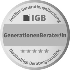 Institut GenerationenBeratung IGB GenerationenBerater/in Nachhaltige Beratungsqualität