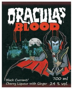 DRACULAs BLOOD Black Currant / Cherry Liqueur with Ginger 24% vol. 700ml
