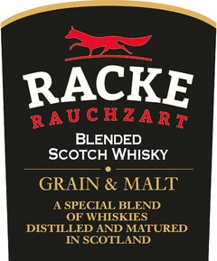 RACKE RAUCHZART BLENDED SCOTCH WHISKY GRAIN & MALT