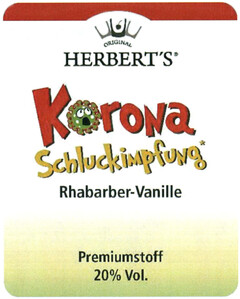 ORIGINAL HERBERT'S Korona Schluckimpfung Rhabarber-Vanille