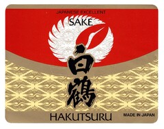 JAPANESE EXCELLENT SAKE HAKUTSURU MADE IN JAPAN