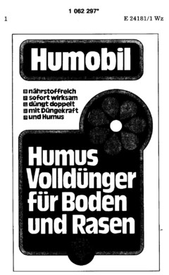 Humobil Humus Volldünger für Boden und Rasen