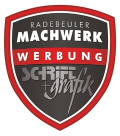 RADEBEULER MACHWERK WERBUNG SCHRiFt + grafik