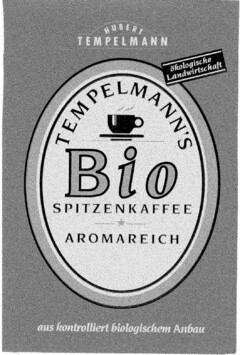 TEMPELMANN'S Bio SPITZENKAFFEE AROMAREICH aus kontrolliert biologischem Anbau