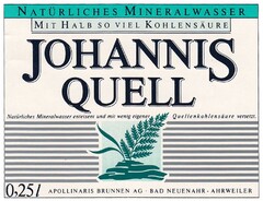 JOHANNIS QUELL NATÜRLICHES MINERALWASSER