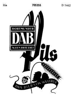 DAB DORTMUNDER ACTIEN BRAUEREI Pils DAS BIER VON WELTRUF