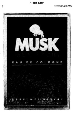 MUSK MEN SPORT EAU DE COLOGNE PERFUMES NERVAL