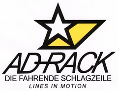 AD-RACK DIE FAHRENDE SCHLAGZEILE LINES IN MOTION