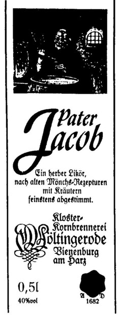 Pater Jacob Ein herber Likör, nach alten Mönch&Rezepturen