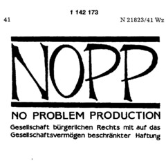 NOPP NO PROBLEM PRODUCTION