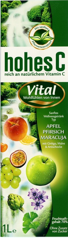 hohes C reich an natürlichem Vitamin C Vital Wohlfühlen von Innen