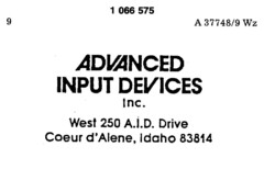 ADVANCED INPUT DEVICES Inc.