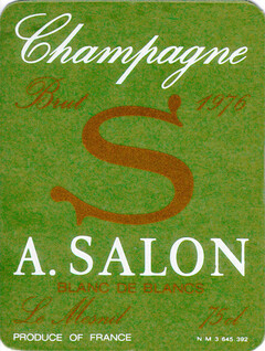 A. SALON Champagne S Brut 1976