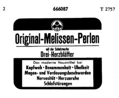 Original-Melissen-Perlen mit der Schutzmarke Drei-Herzblätter