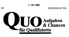 QUO Aufgaben & Chancen für Qualifizierte