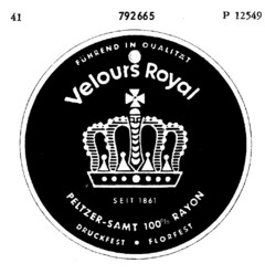 Velours Royal PELTZER-SAMT 100 Prozent RAYON