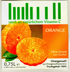 ORANGE reich an natürlichem Vitamin C