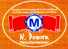 M N. DONIEK Fleischermeister