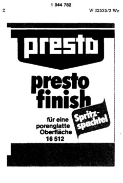 presto presto finish Spritzspachtel