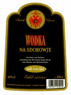 WODKA NA SDOROWJE