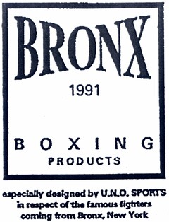 BRONX 1991 BOXING PRODUCTS