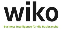 wiko Business Intelligence für die Baubranche