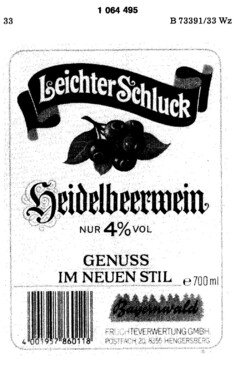 Leichter Schluck Heidelbeerwein