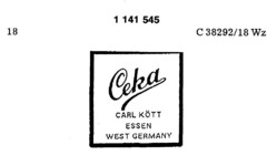 Ceka CARL KÖTT ESSEN WEST GERMANY