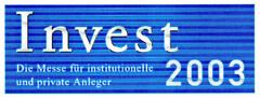 Invest 2003 Die Messe für institutionelle und private Anleger
