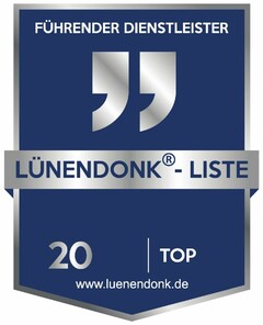 LÜNENDONK - LISTE FÜHRENDER DIENSTLEISTER www.luenendonk.de