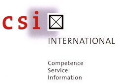 csi INTERNATIONAL Competence Service Information