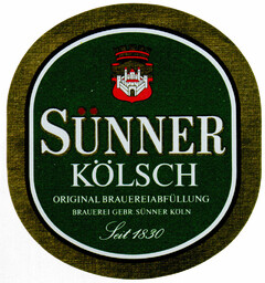 SÜNNER KÖLSCH ORIGINAL BRAUEREIABFÜLLUNG