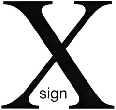 X sign