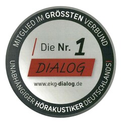 MITGLIED IM GRÖSSTEN VERBUND UNABHÄNGIGER HÖRAKUSTIKER DEUTSCHLANDS Die  Nr. 1 DIALOG www.ekg-dialog.de