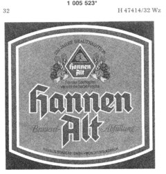 hannen Alt Brauerei-Abfüllung